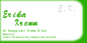 erika kremm business card